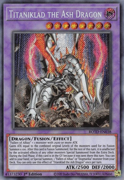 Titaniklad the Ash Dragon (Secret Rare) [ROTD-EN038-SeR]