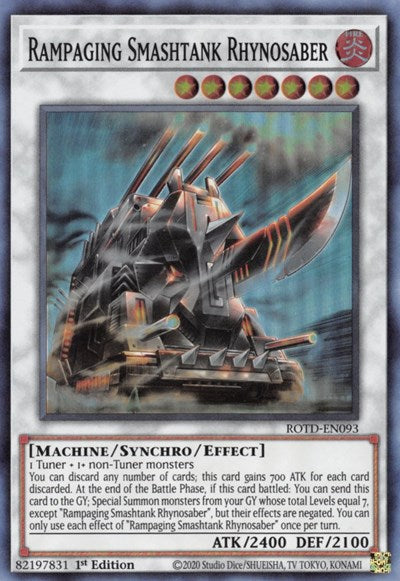 Rampaging Smashtank Rhynosaber (Super Rare) [ROTD-EN093-SuR]