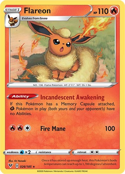 Flareon - 026/185 (Rare) [VIV-026-R]