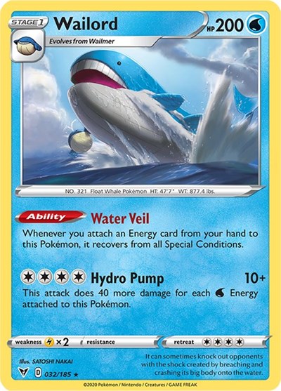 Wailord - 032/185 (Holo Rare) [VIV-032-HR]