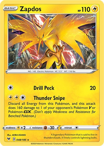 Zapdos - 048/185 (Holo Rare) [VIV-048-HR]