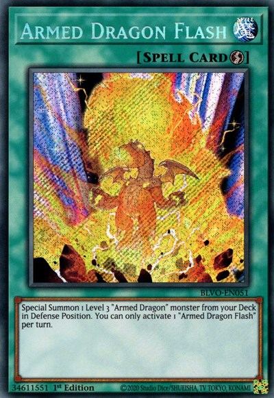 Armed Dragon Flash (Secret Rare) [BLVO-EN051-SeR]