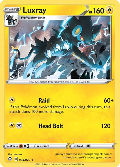 Luxray - 033/072 (Holo Rare) [SHF-033-HR]