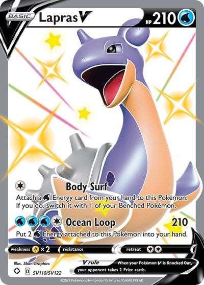 Lapras V - SV110/SV122 (Shiny Holo Rare) [SHF-SV110-SHHR]