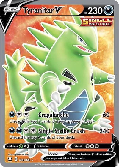 Tyranitar V - 154/163 (Ultra Rare) [BST-154-UR]