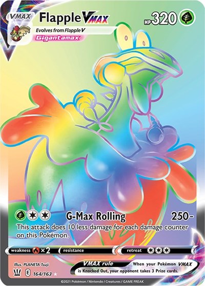 Flapple VMAX - 164/163 (Secret Rare) [BST-164-SR]