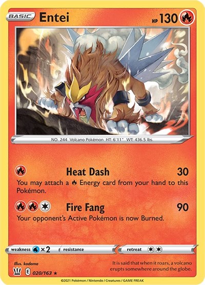 Entei - 020/163 (Holo Rare) [BST-020-HR]