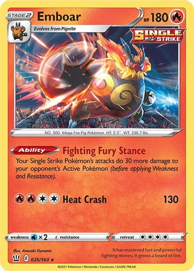 Emboar - 025/163 (Holo Rare) [BST-025-HR]