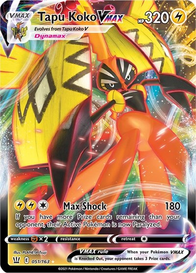 Tapu Koko VMAX - 051/163 (Ultra Rare) [BST-051-UR]