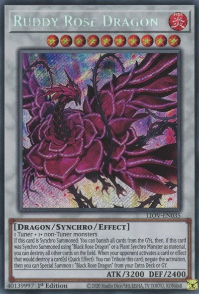 Ruddy Rose Dragon (Secret Rare) [LIOV-EN035-SeR]