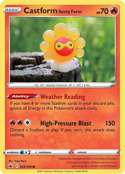 Castform Sunny Form - 022/198 (Common) [CRE-022-C]