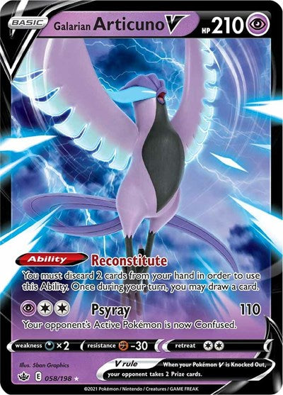 Galarian Articuno V - 058/198 (Ultra Rare) [CRE-058-UR]