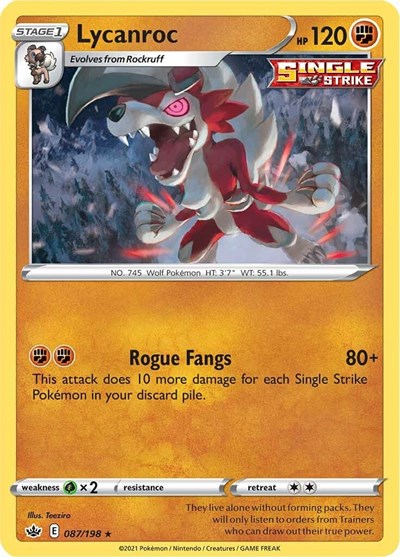 Lycanroc - 087/198 (Holo Rare) [CRE-087-HR]