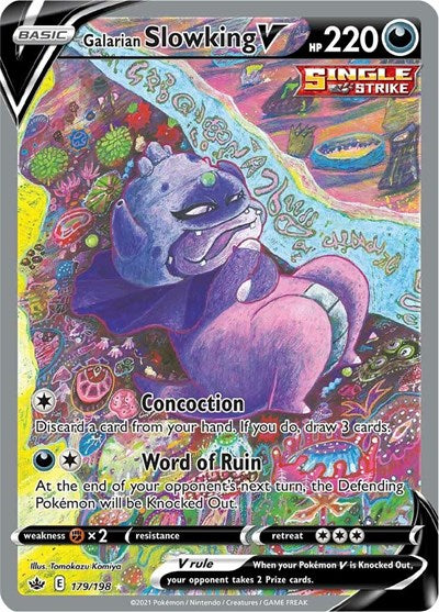 Galarian Slowking V - 179/198 (Ultra Rare) [CRE-179-UR]