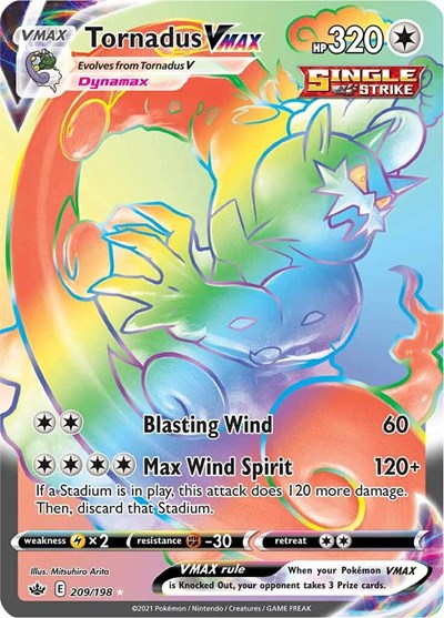 Tornadus VMAX - 209/198 (Secret Rare) [CRE-209-SR]