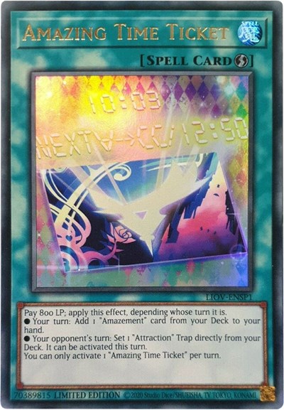 Amazing Time Ticket (Ultra Rare) [LIOV-ENSP1-UR]