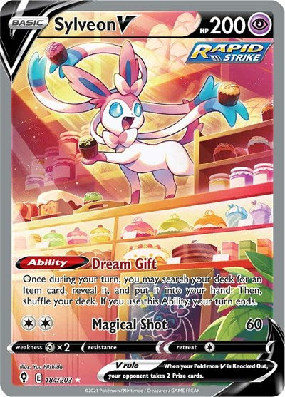 Sylveon V - 184/203 (Ultra Rare) [EVS-184-UR]