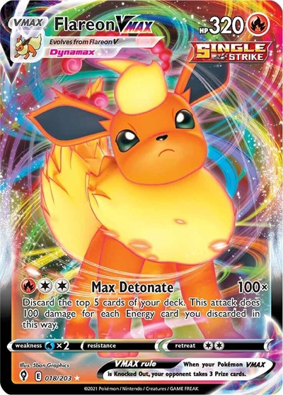 Flareon VMAX - 018/203 (Ultra Rare) [EVS-018-UR]