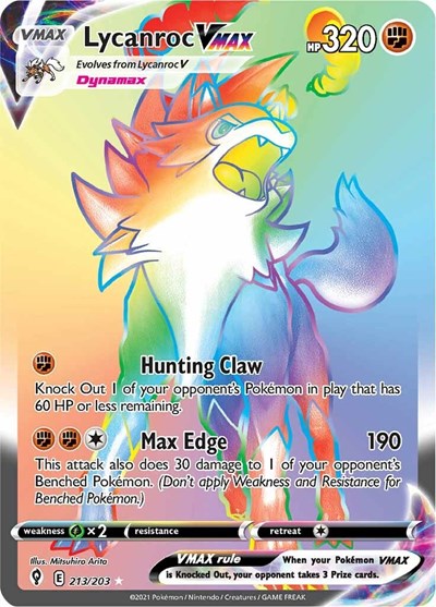 Lycanroc VMAX - 213/203 (Secret Rare) [EVS-213-SR]