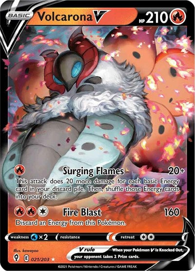 Volcarona V - 021/203 (Ultra Rare) [EVS-021-UR]