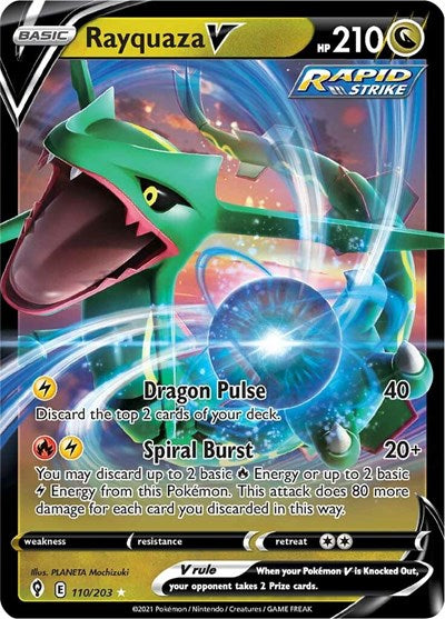 Rayquaza V - 110/203 (Ultra Rare) [EVS-110-UR]