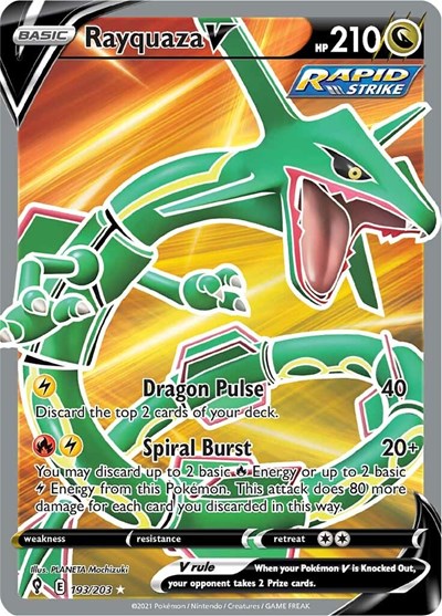 Rayquaza V - 193/203 (Ultra Rare) [EVS-193-UR]