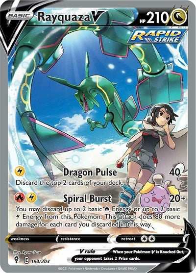 Rayquaza V - 194/203 (Ultra Rare) [EVS-194-UR]