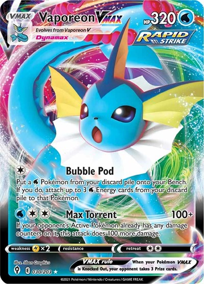 Vaporeon VMAX - 030/203 (Ultra Rare) [EVS-030-UR]