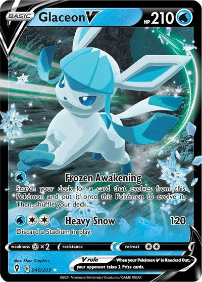 Glaceon V - 040/203 (Ultra Rare) [EVS-040-UR]