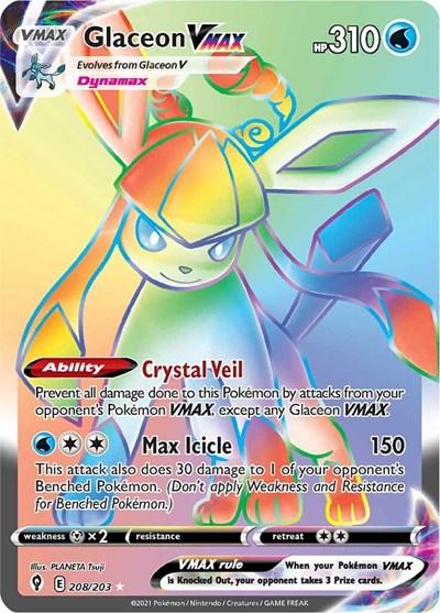 Glaceon VMAX - 208/203 (Secret Rare) [EVS-208-SR]