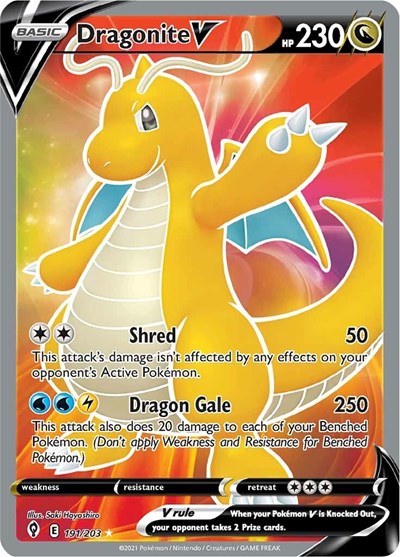 Dragonite V - 191/203 (Ultra Rare) [EVS-191-UR]