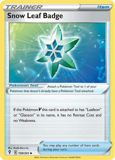 Snow Leaf Badge - 159/203 (Uncommon) [EVS-159-U]