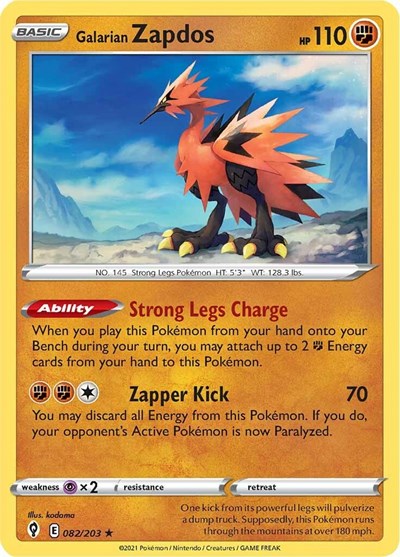 Galarian Zapdos - 082/203 (Holo Rare) [EVS-082-HR]