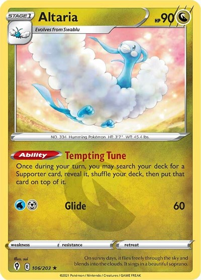 Altaria - 106/203 (Rare) [EVS-106-R]