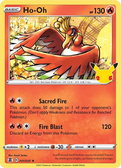 Ho-Oh - 001/025 (Holo Rare) [CEL-001-HR]