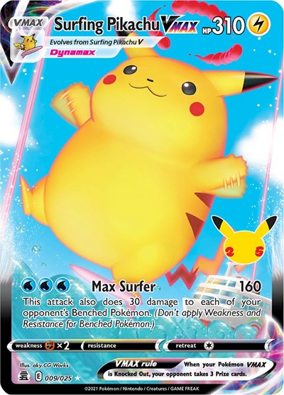 Surfing Pikachu VMAX - 009/025 (Ultra Rare) [CEL-009-UR]