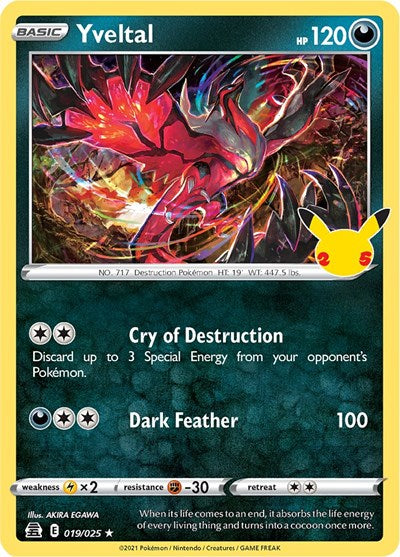 Yveltal - 019/025 (Holo Rare) [CEL-019-HR]