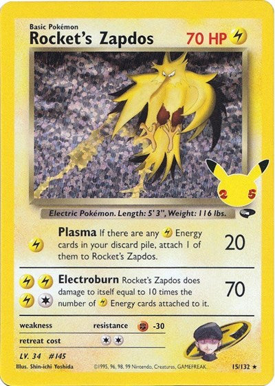 Rocket's Zapdos - 15/132 (Classic Collection) [CEL-15-CC]