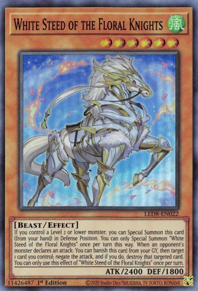 White Steed of the Floral Knights (Super Rare) [LED8-EN022-SuR]