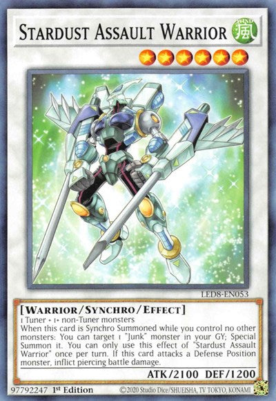 Stardust Assault Warrior (Common) [LED8-EN053-C]