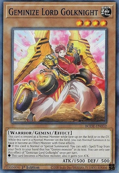 Geminize Lord Golknight (Common) [BODE-EN032-C]