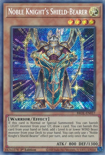 Noble Knight's Shield-Bearer (Secret Rare) [BROL-EN017-SeR]