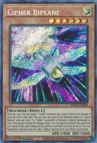 Cipher Biplane (Secret Rare) [BROL-EN038-SeR]