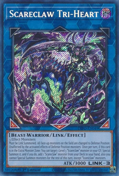 Scareclaw Tri-Heart (Secret Rare) [DIFO-EN049-SeR]