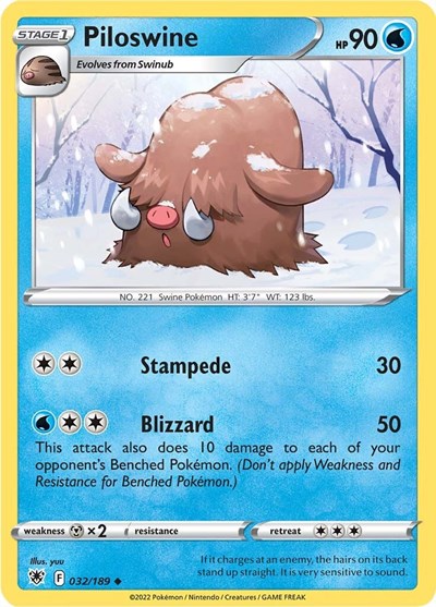 Piloswine - 032/189 (Uncommon) [ASR-032-U]