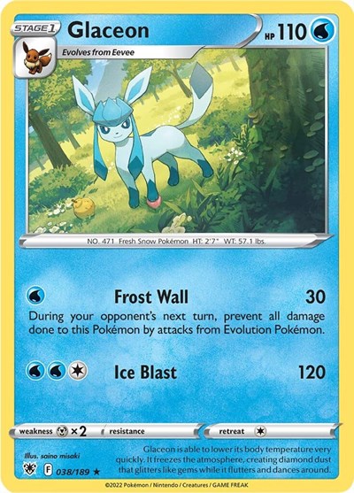 Glaceon - 038/189 (Rare) [ASR-038-R]