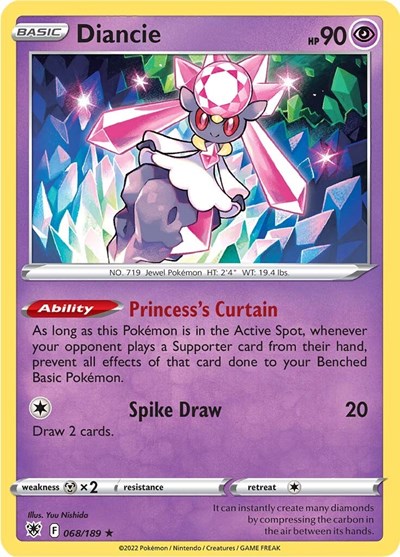 Diancie - 068/189 (Holo Rare) [ASR-068-HR]