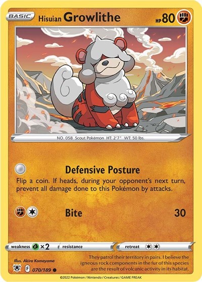 Hisuian Growlithe - 070/189 (Common) [ASR-070-C]