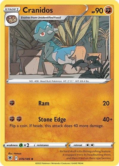 Cranidos - 076/189 (Uncommon) [ASR-076-U]