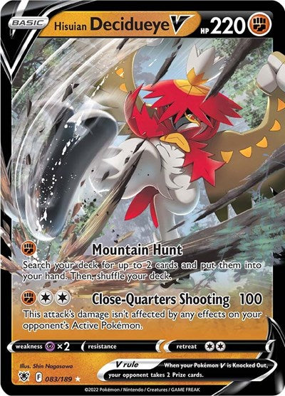 Hisuian Decidueye V - 083/189 (Ultra Rare) [ASR-083-UR]